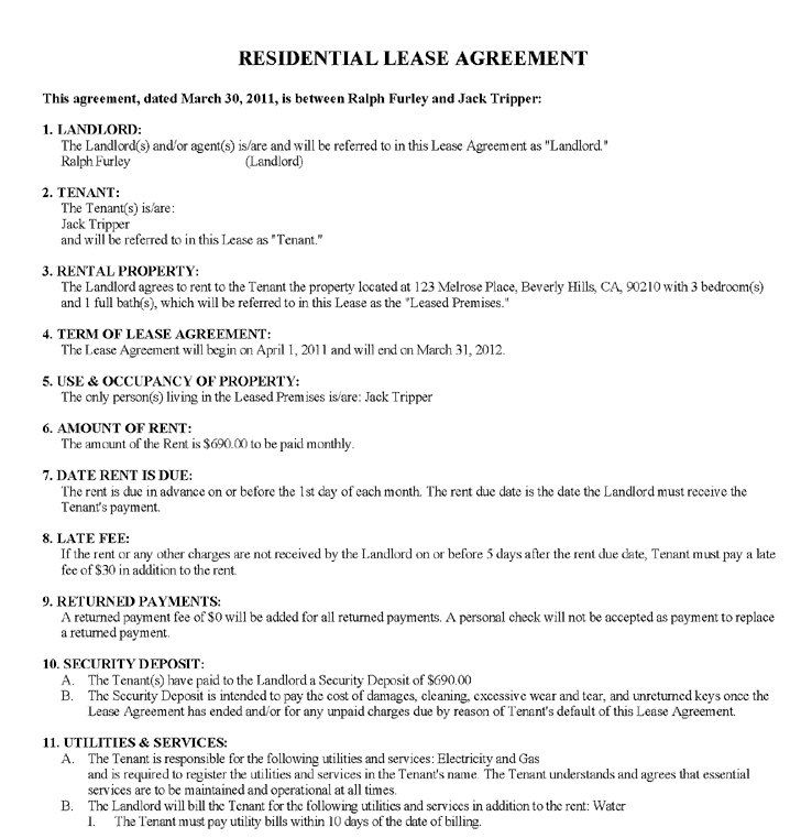 Fake Lease Agreement Last Lease Agreement From Ezlandlordforms 