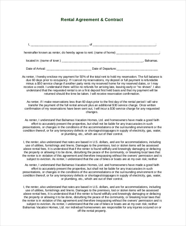 Free Simple Rental Agreement Template Schreibercrimewatch.org