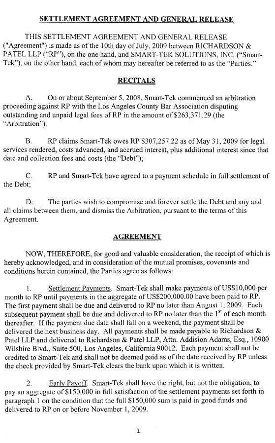 general release agreement template trucept inc form 10 k ex 1010 