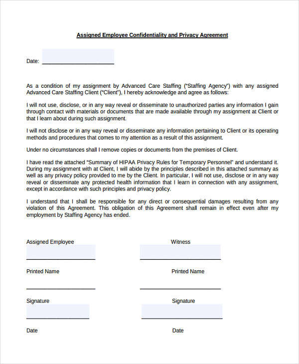 19+ Confidentiality Agreement Form Free Documents in Word, PDF