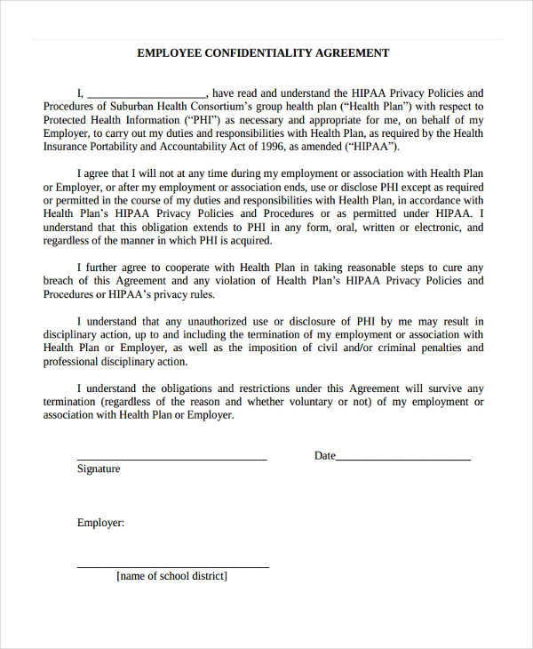 hipaa privacy policy template 19 confidentiality agreement form 