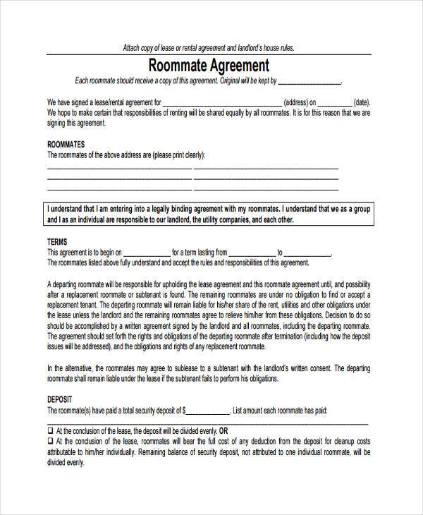 Room Rental Agreement Form | Roommate Lease | Rocket Lawyer
