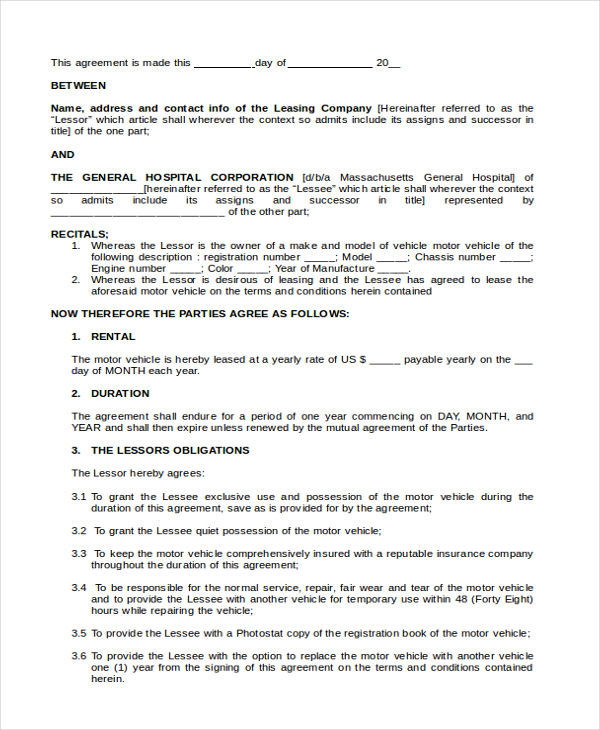 truck lease purchase agreement template sample lease purchase 