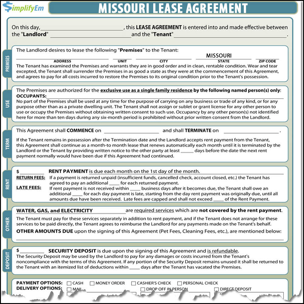 Missouri Rental Agreement