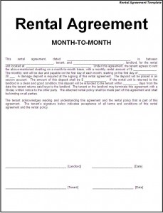 month rental agreement template