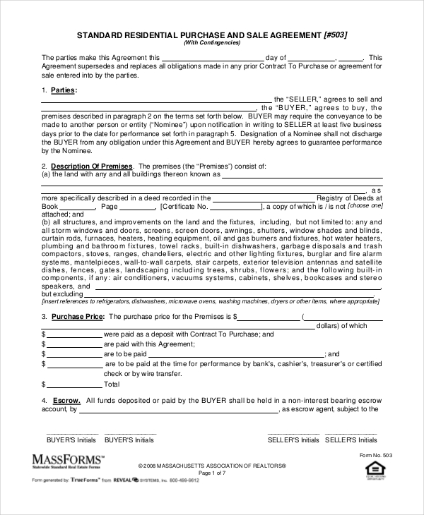 Purchase and Sale Agreement 10+ Free PDF Documents Download 