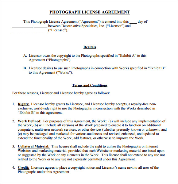free license agreement template sample license agreement 7 example 