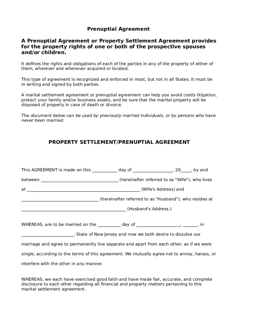 Sample Prenuptial Agreement Template Resume Template Ideas