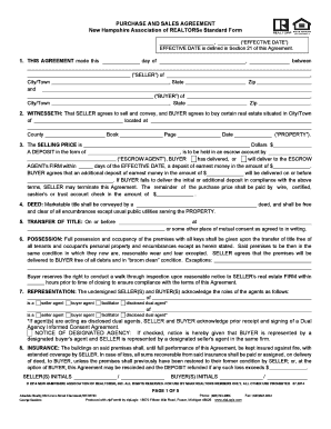 Nh Purchase Sales Agreement Fill Online, Printable, Fillable 
