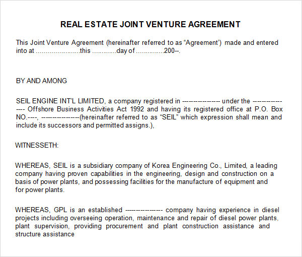 real estate partnership agreement template real estate partnership 