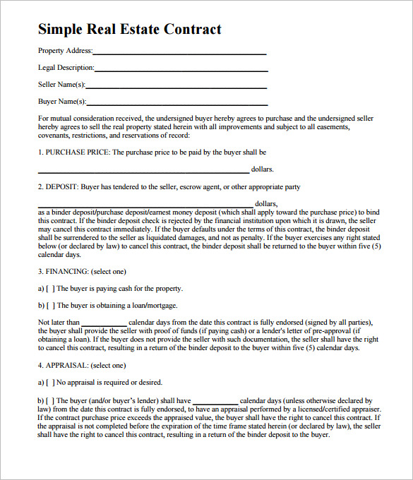 real estate buy sell agreement template 8 real estate contract 