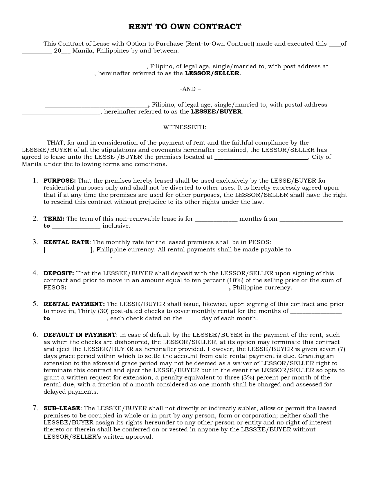 Rent Agreement Form Best Of 5 Rental Format Business Free 