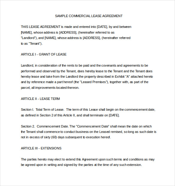 Property Lease Agreement Template Doc Schreibercrimewatch.org
