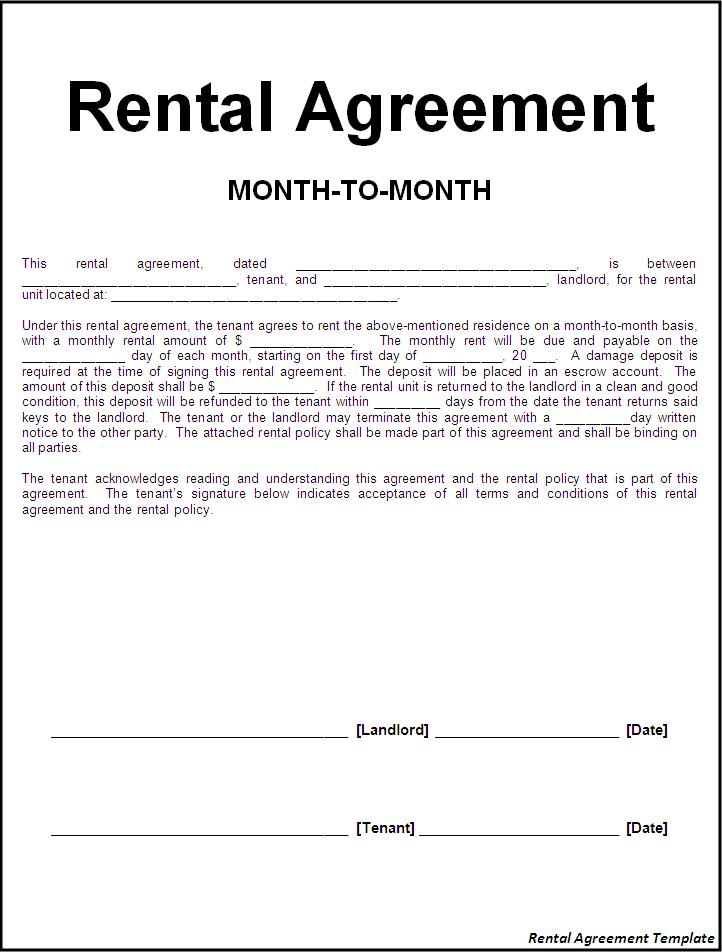rental agreement template doc sample rental lease agreement 