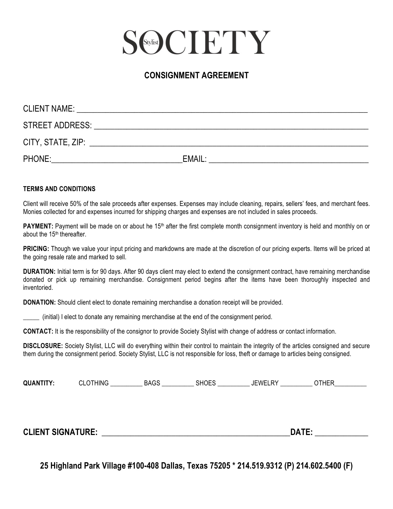 Consignment Agreement Form Awesome Contract Template 6 Free 