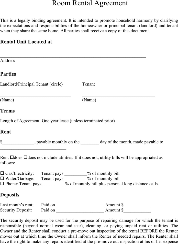 sample lease for renting a room Akba.katadhin.co