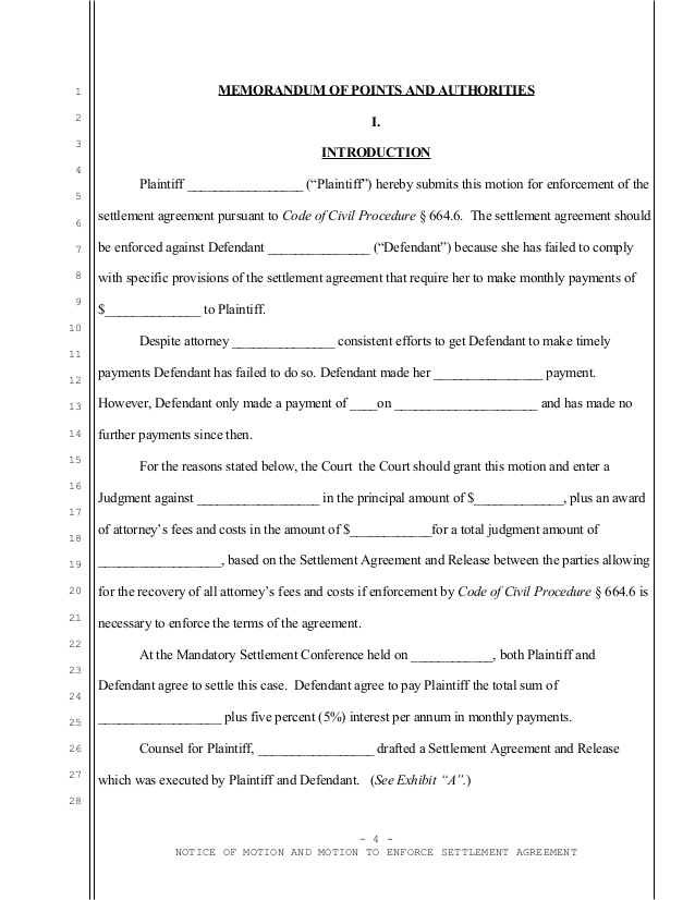 settlement agreement template california marriage settlement 
