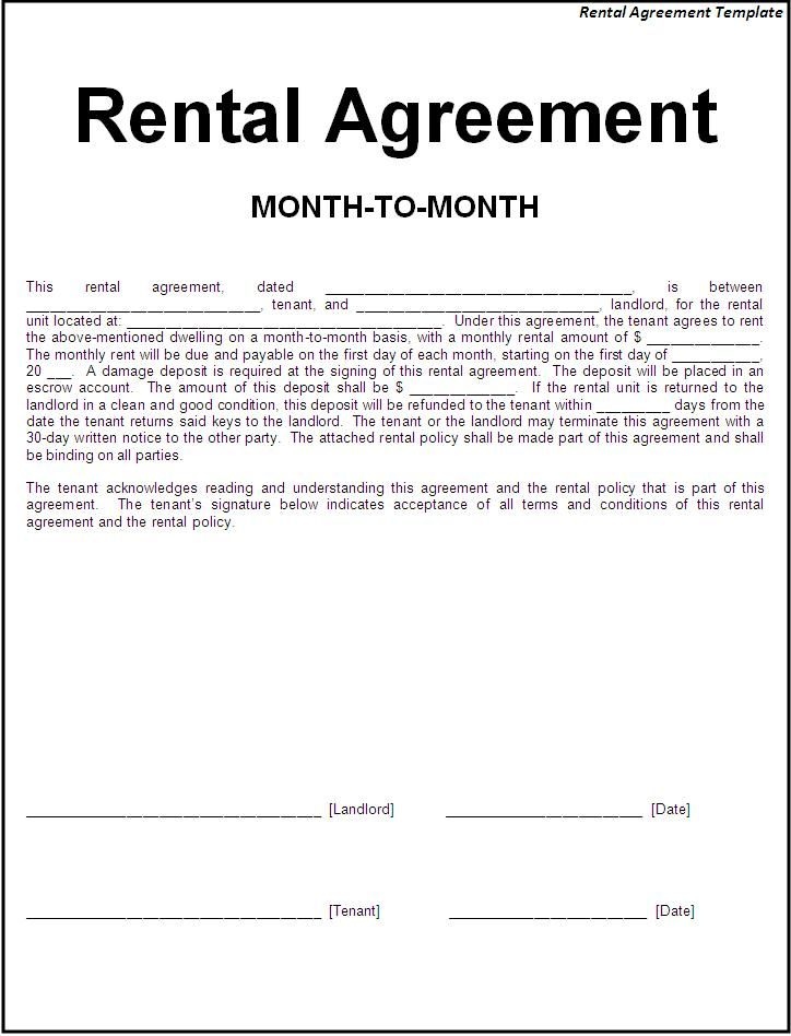 15 Regular Simple Rental Agreement Pdf Vi K85813 | Edujunction