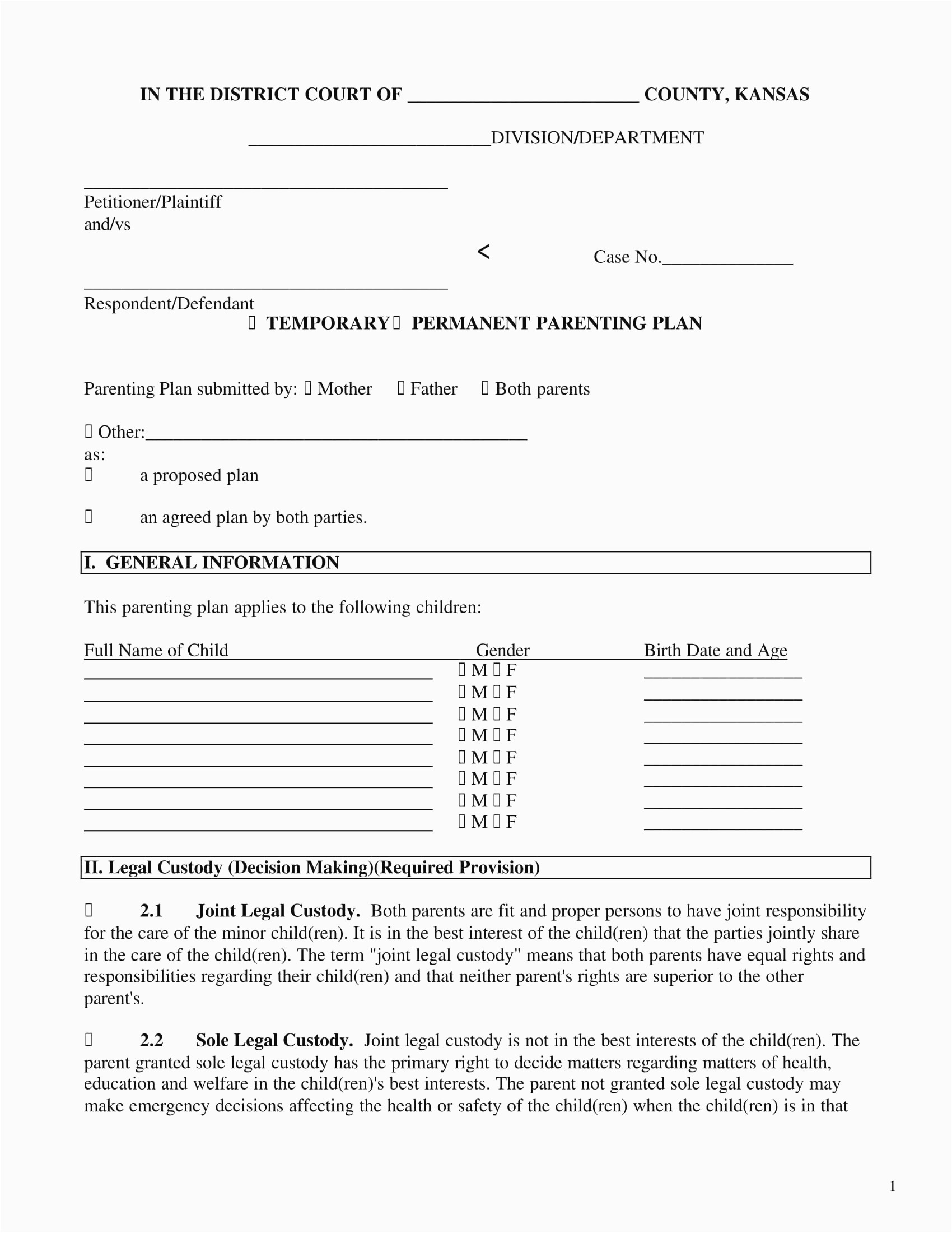 Sample Custody Agreement Forms 8+ Free Documents in Word, PDF